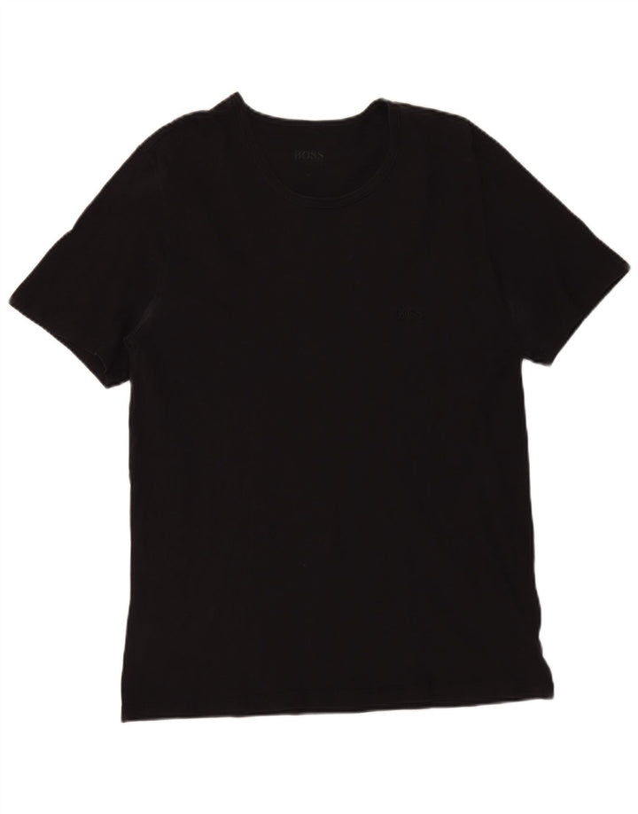 Hugo Boss T-Shirt Top XL Noir Élasthanne Homme