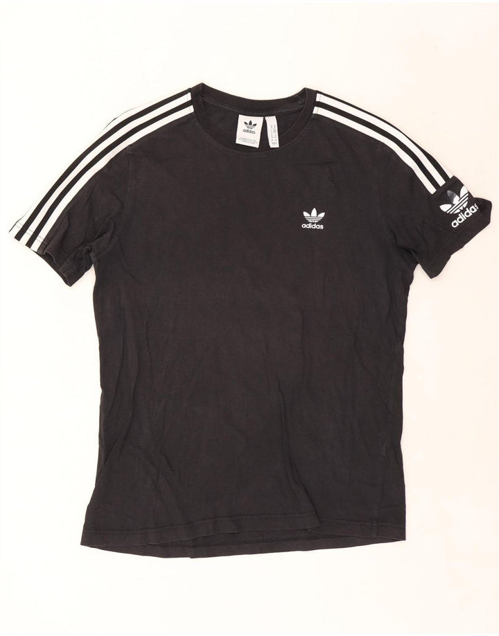 Adidas Mens Graphic T-Shirt Top Medium Black Cotton