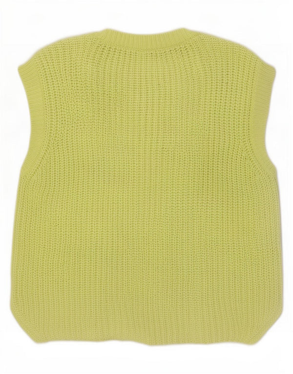 Damski podkoszulek z kamizelką oversize Zara UK 10, mały, żółty, bawełniany