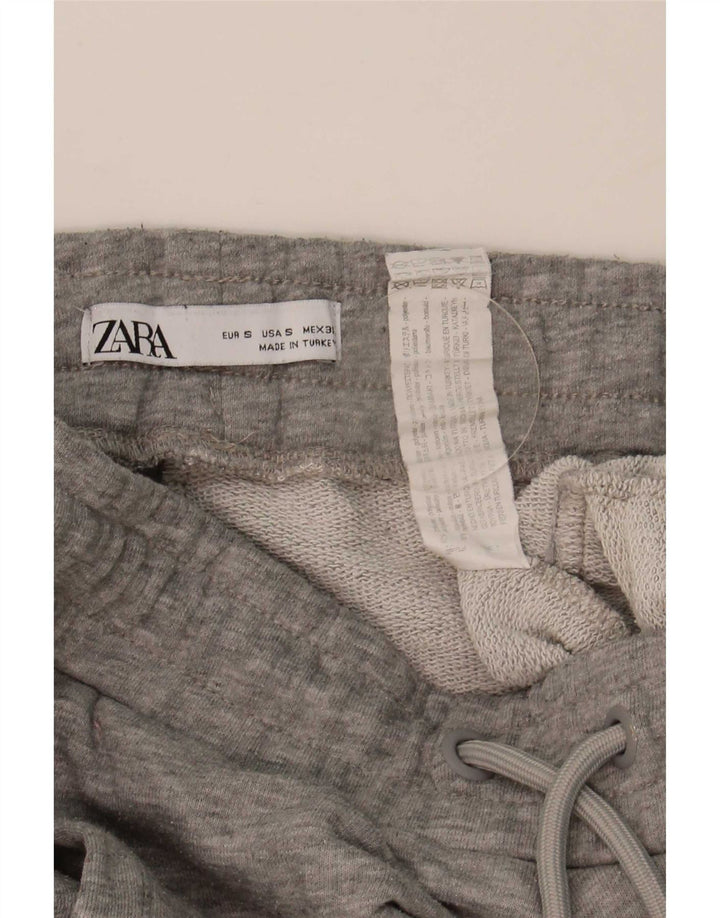 Zara Womens Tracksuit Trousers Joggers UK 8 Small Grey Polyester