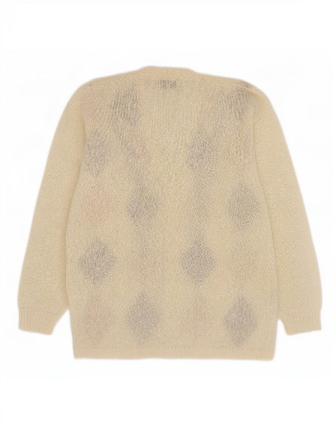 Maglione cardigan da donna Gitam IT 50 XL Off White Argyle/Diamond Mohair