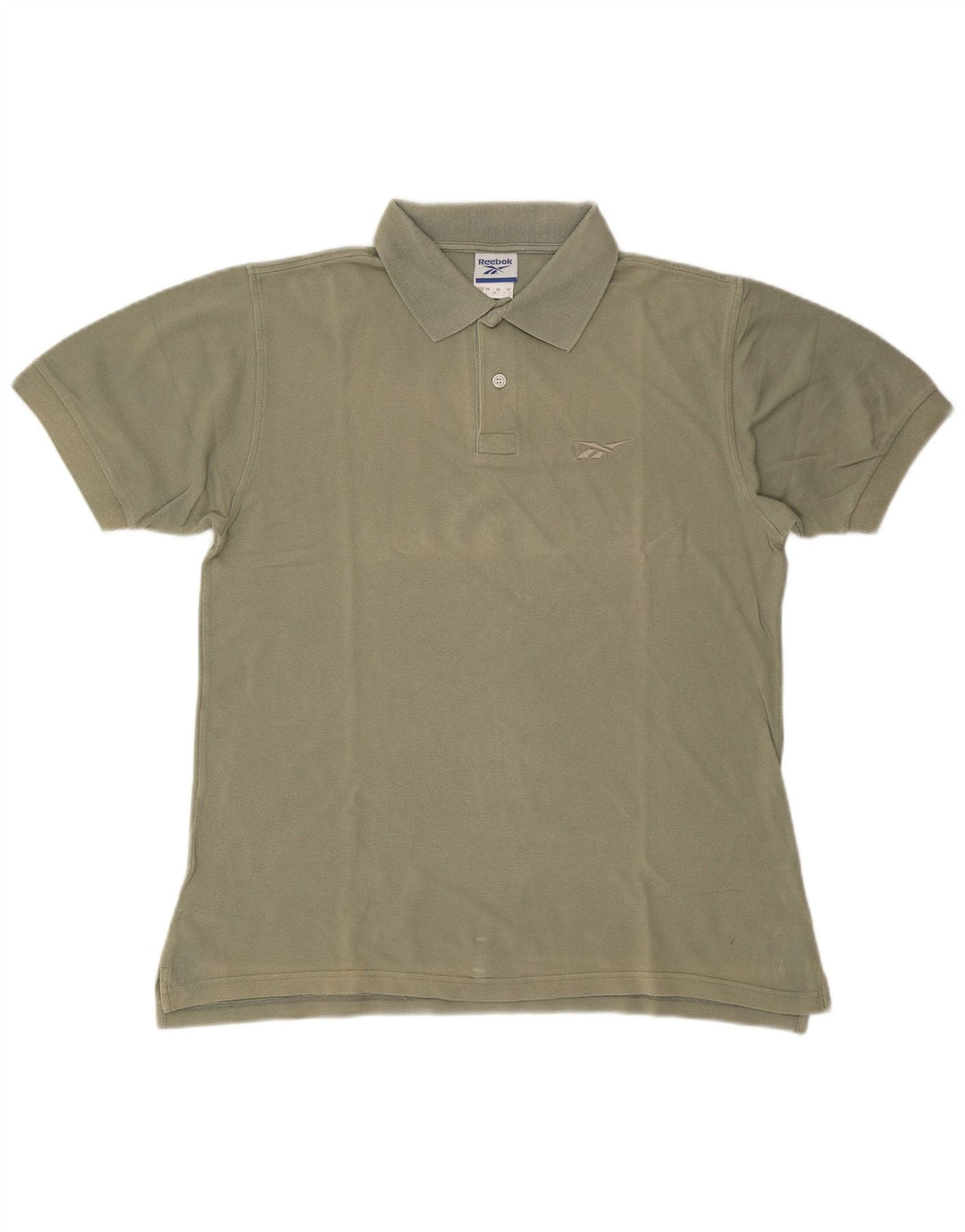 Polo Reebok da uomo in cotone kaki medio