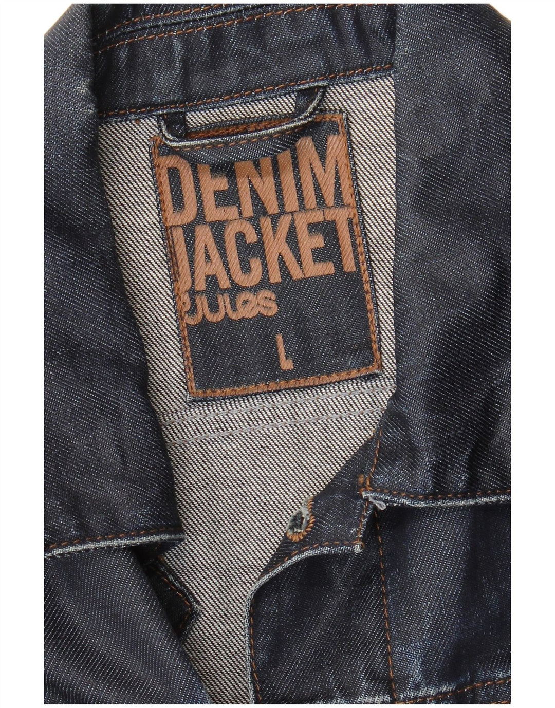 Jules Mens Denim Jacket UK 40 Large Navy Blue