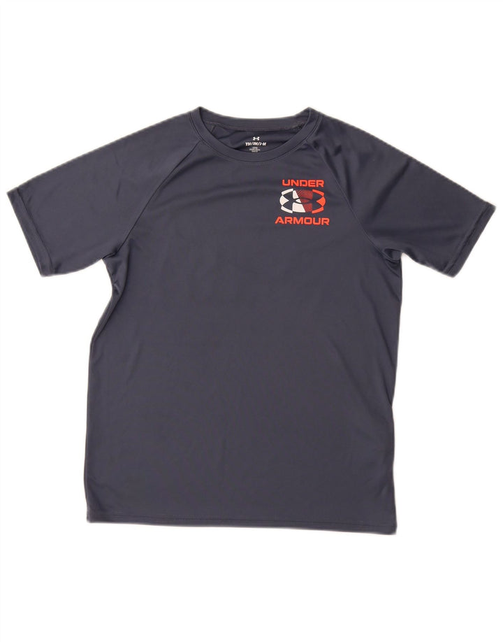 UNDER ARMOUR Boys loose Graphic T-Shirt Top 9-10 Years Medium  Grey