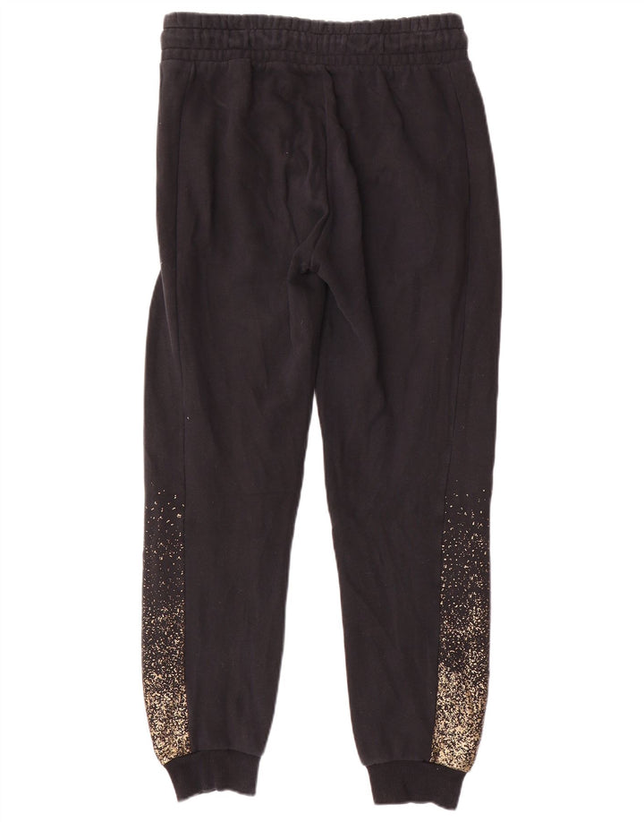 Puma Womens Hooded Full Tracksuit UK 14 Medium  Black Spotted