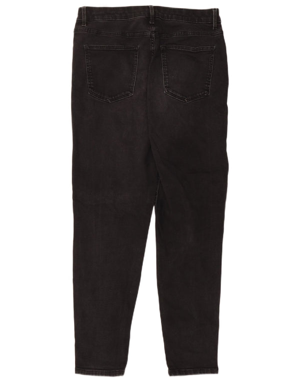 Marks & Spencer Womens Skinny Jeans UK 14 Large W32 L28 Black Cotton