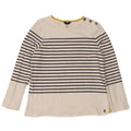 JOULES Womens Top Long Sleeve UK 14 Medium White Striped Cotton