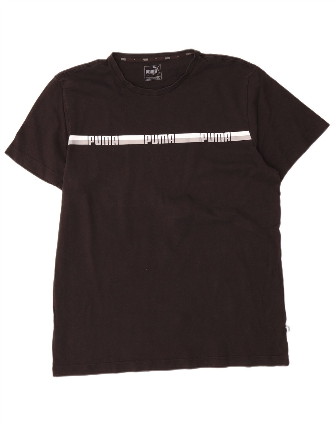 Puma Mens Graphic T-Shirt Top Large Black