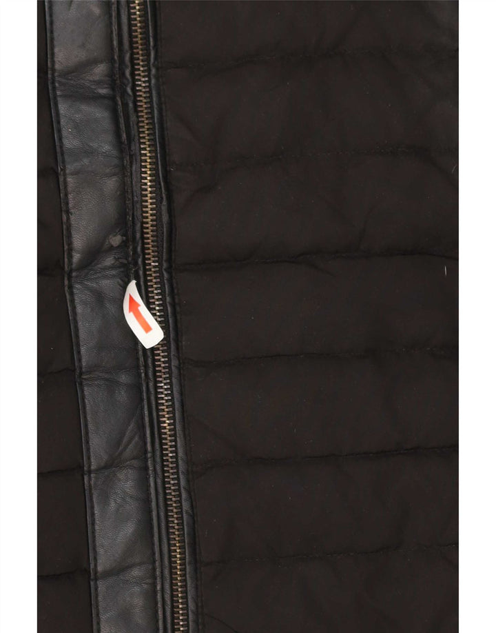 Zara Womens Hooded Oversized Padded Coat UK 6 XS Black