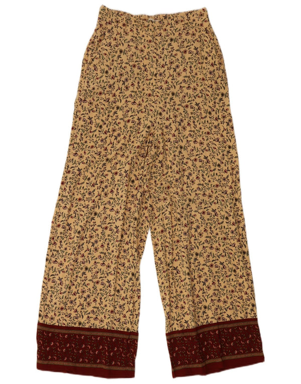 Billabong Womens High Waist Harem Trousers US 6 Medium W26 L27 Beige Floral