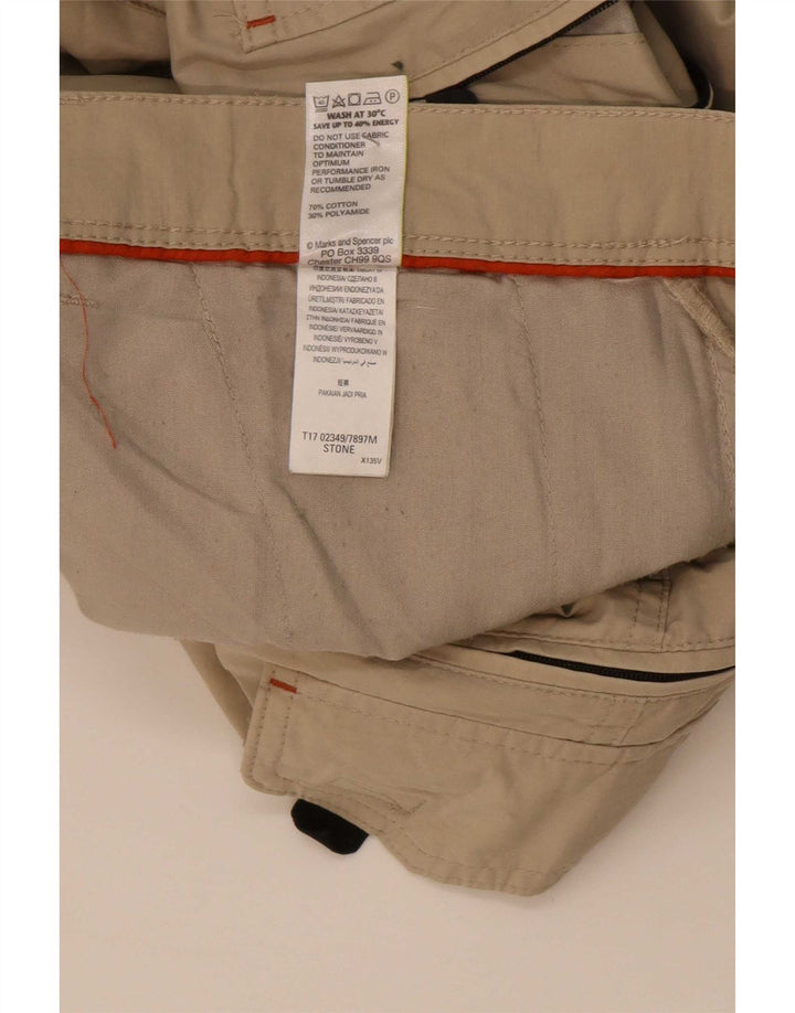 Marks & Spencer Herre Cargo Bermuda Shorts W40 XL Beige Bomuld