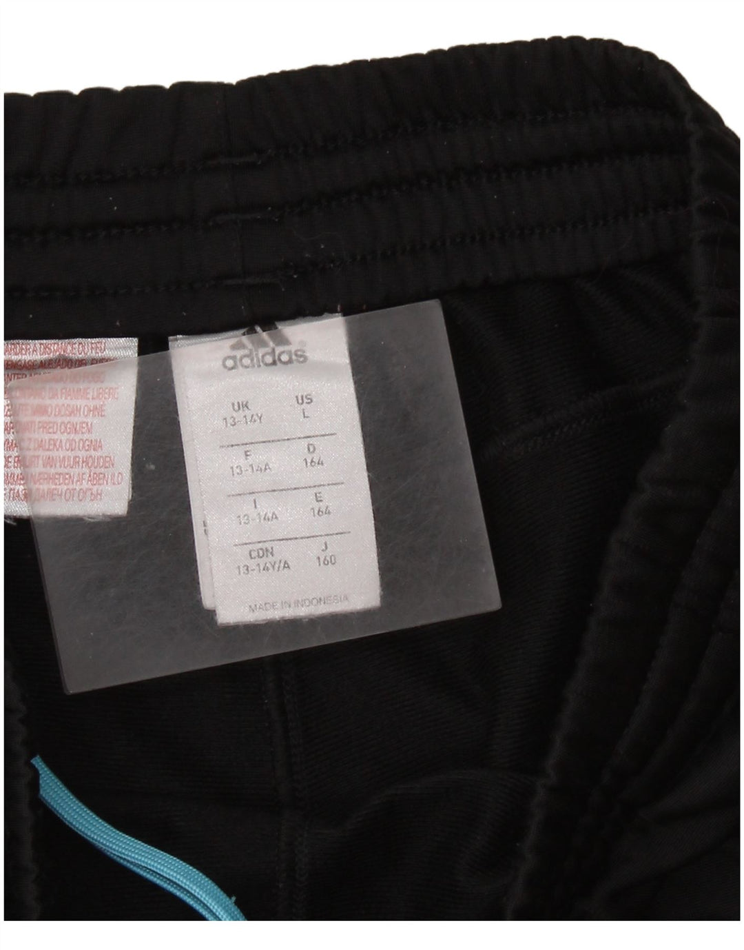 Adidas Mädchen 13–14 Jahre, schwarzes Polyester