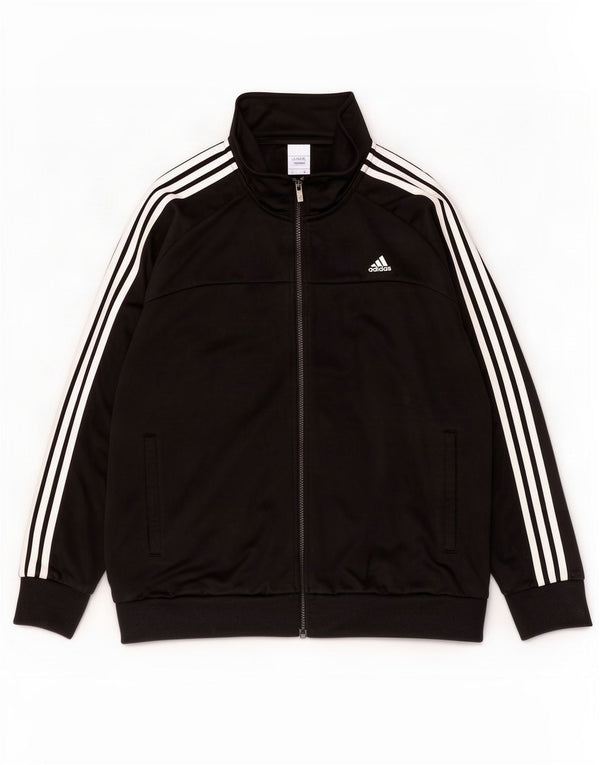 Adidas Męska kurtka dresowa o regularnym kroju XL, czarna, poliestrowa