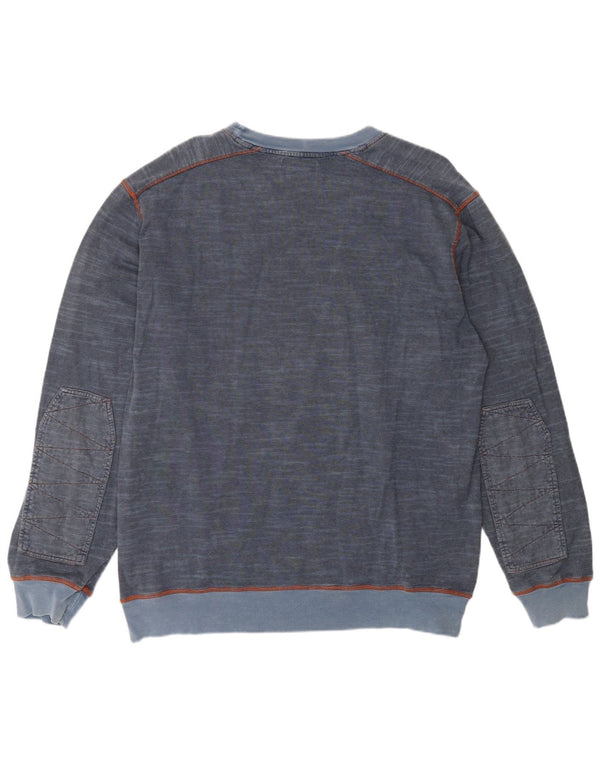 Marlboro Classics Herre Top Langærmet 3XL Blå Flecked Bomuld