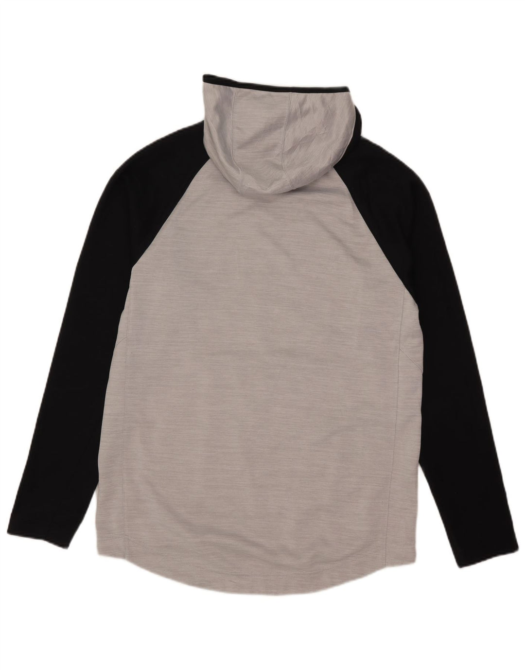 Nike Womens Dri Fit Graphic Hoodie Jumper UK 14 Medium Grey Polyester