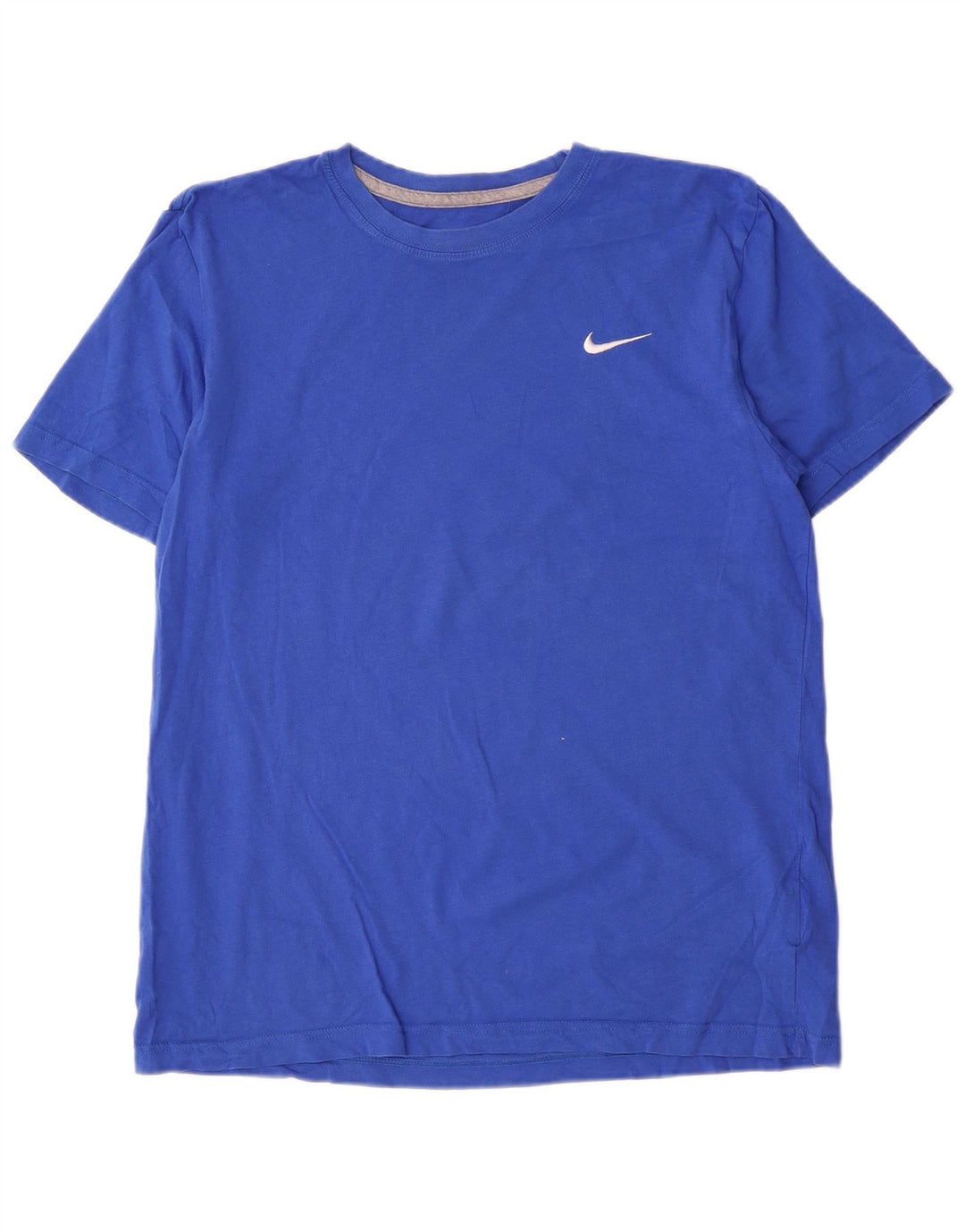 Nike T-shirt coupe classique pour homme, grand, bleu, coton