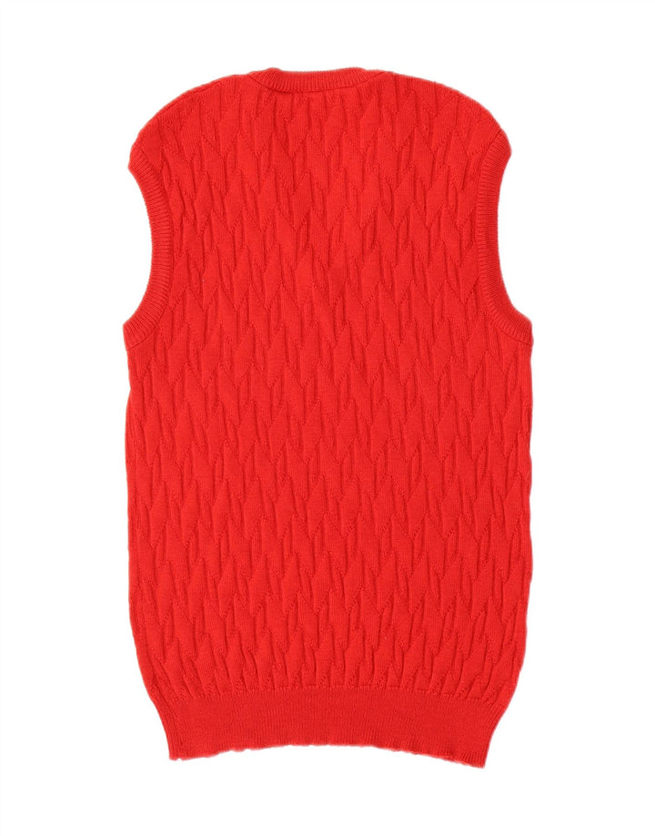 Vintage herrevest tanktop lille rød uld