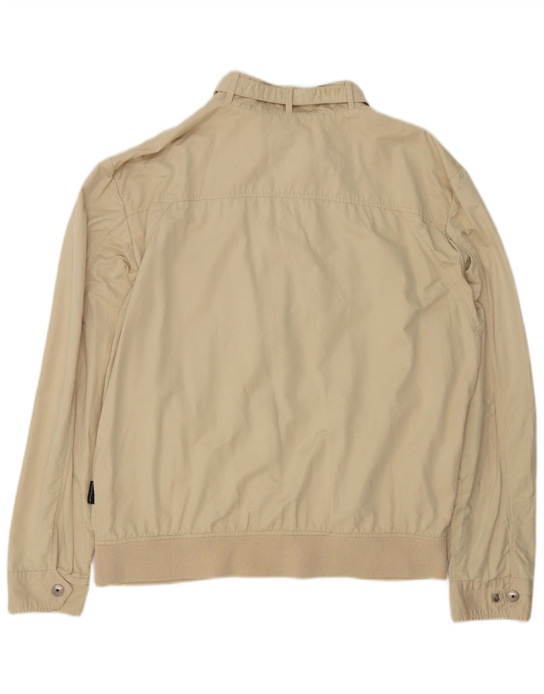 Sergio Tacchini Mens Bomber Jacket UK 44 2XL Beige Cotton