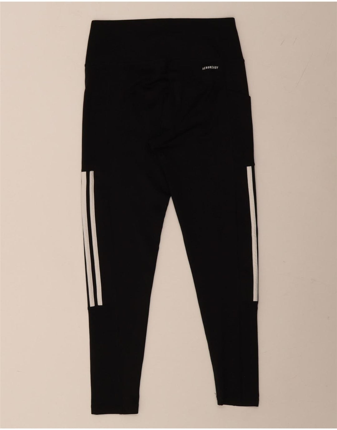 ADIDAS Womens Aeroready Leggings UK 12/14 Medium  Black Polyester