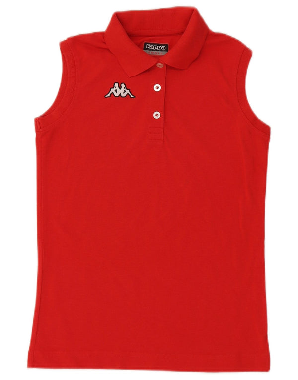 Kappa Womens Sleeveless Polo Shirt UK 10 Small Red
