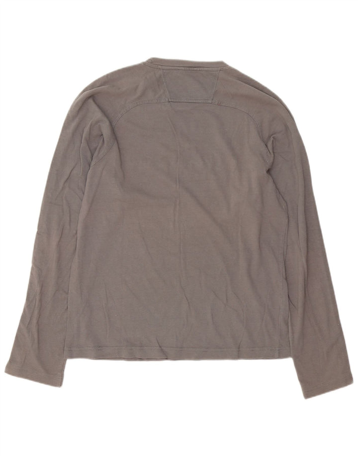 Champion Mens Graphic Top Long Sleeve Medium Grey Cotton