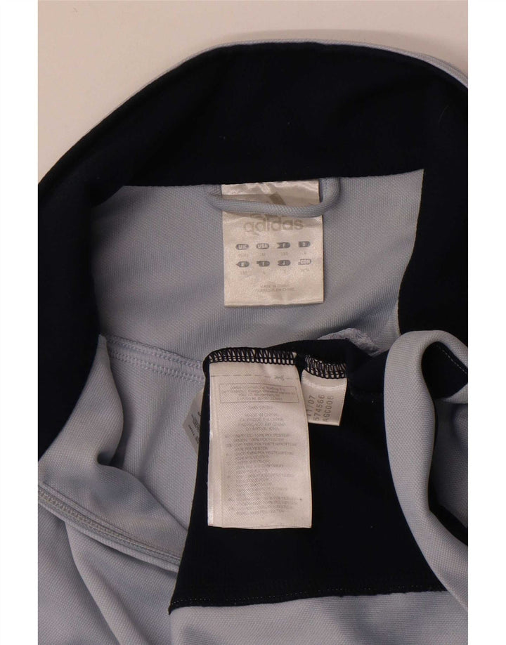 Giacca da tuta da uomo Adidas UK 40/42 Poliestere color block grigio medio