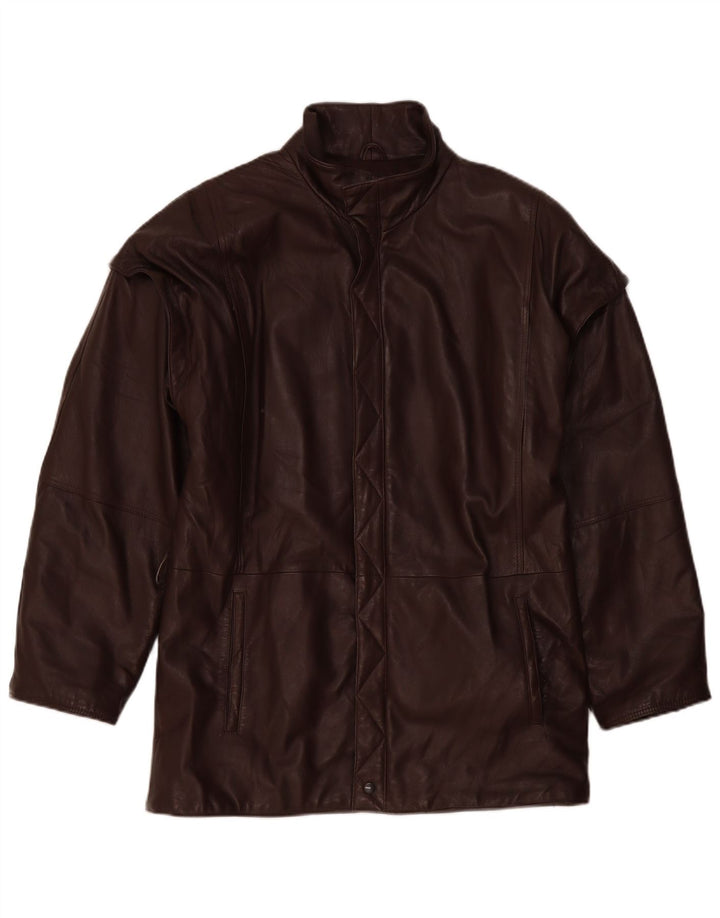 Vintage Mens Leather Jacket UK 40 Large Brown Leather