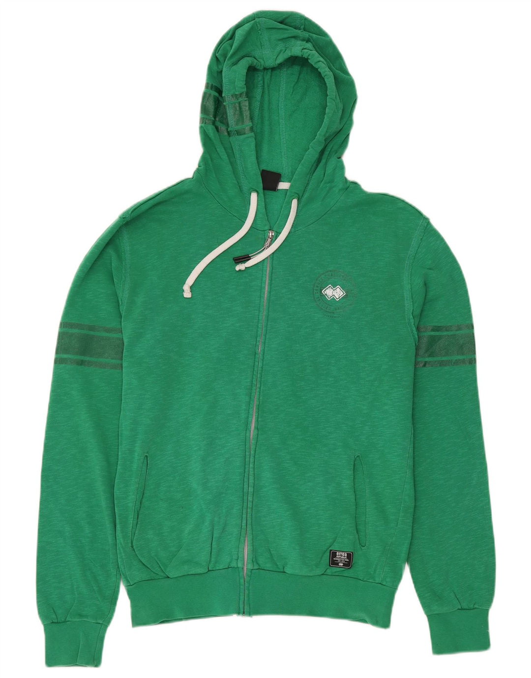 ERREA Mens Zip Hoodie Sweater Large Green Cotton