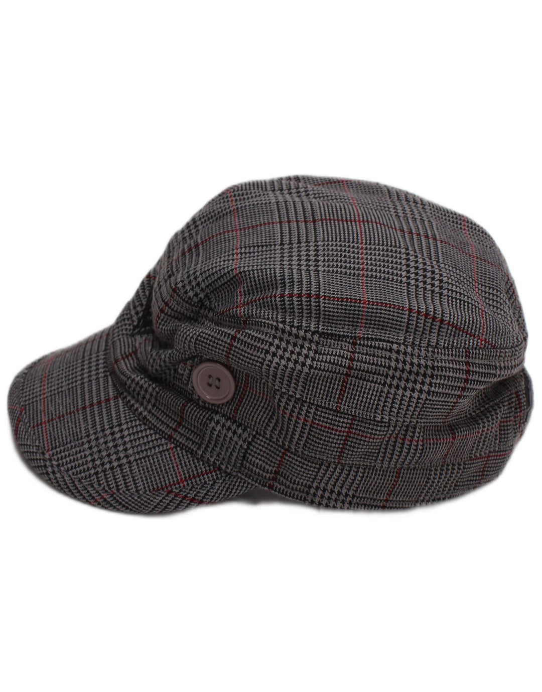 Roxy Womens Newsboy Cap One Size Grey Houndstooth