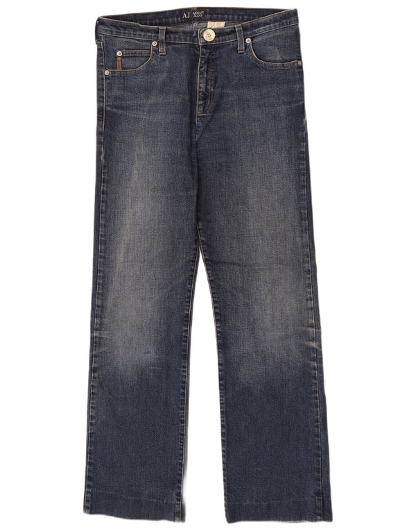 Jeans dritti da donna Armani W29 L29 cotone blu
