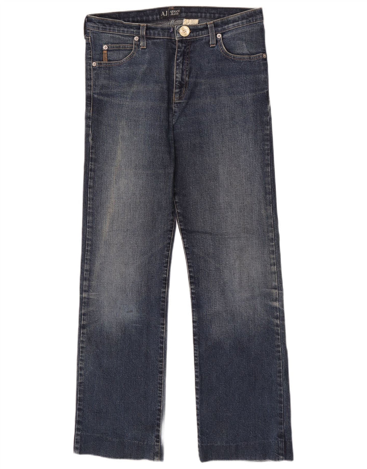 Jeans dritti da donna Armani W29 L29 cotone blu