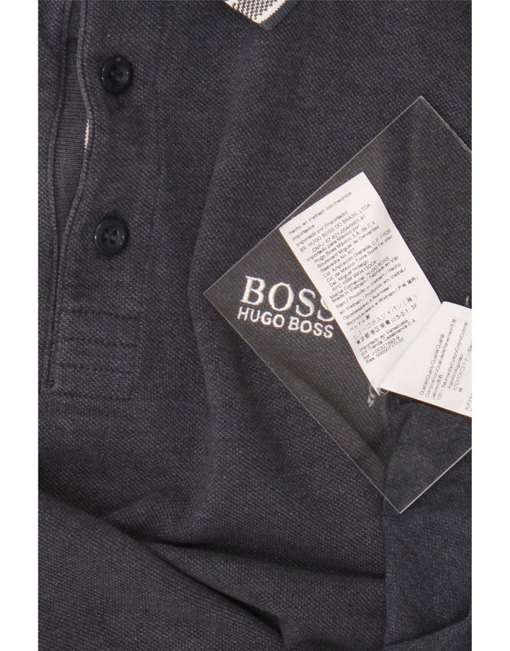Hugo Boss Mens Regular Fit Polo Shirt Medium Navy Blue Cotton