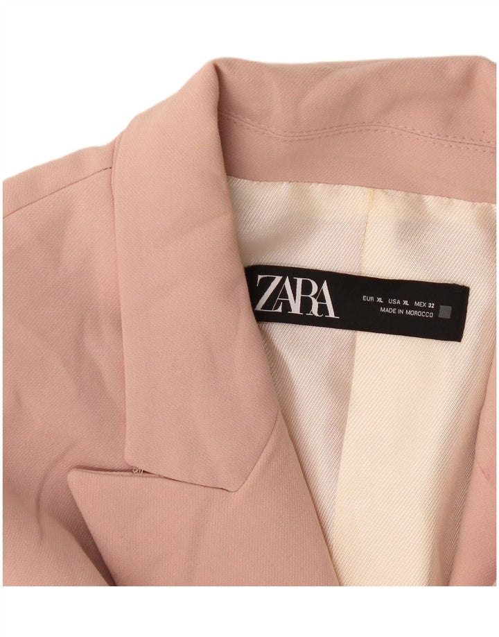 Zara Dame 2 Button Blazer Jacket UK 18 XL Pink