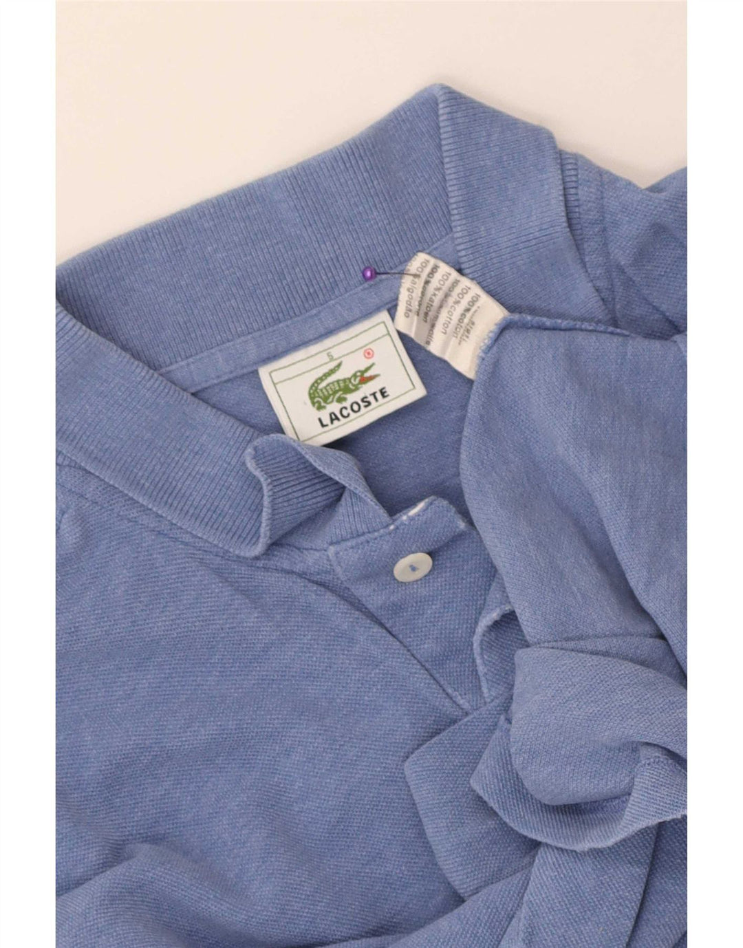 Lacoste Mens Polo Shirt Size 5 Large Blue Cotton