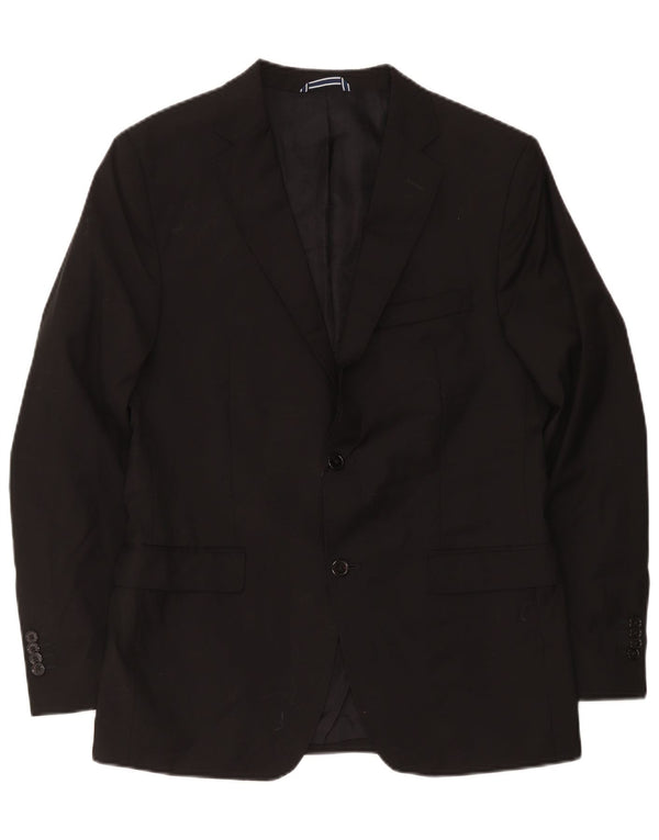 Massimo Dutti Ανδρικό μπουφάν σακάκι με 2 κουμπιά EU 54 XL μαύρο μαλλί