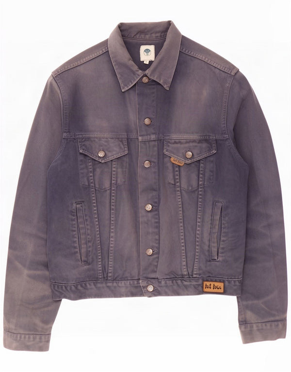 Fat Face Mens Denim Jacket UK 40 Large Navy Blue Cotton