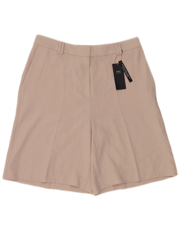 Marks & Spencer Damen Chinoshorts UK 12 Medium W30 Beige Polyester