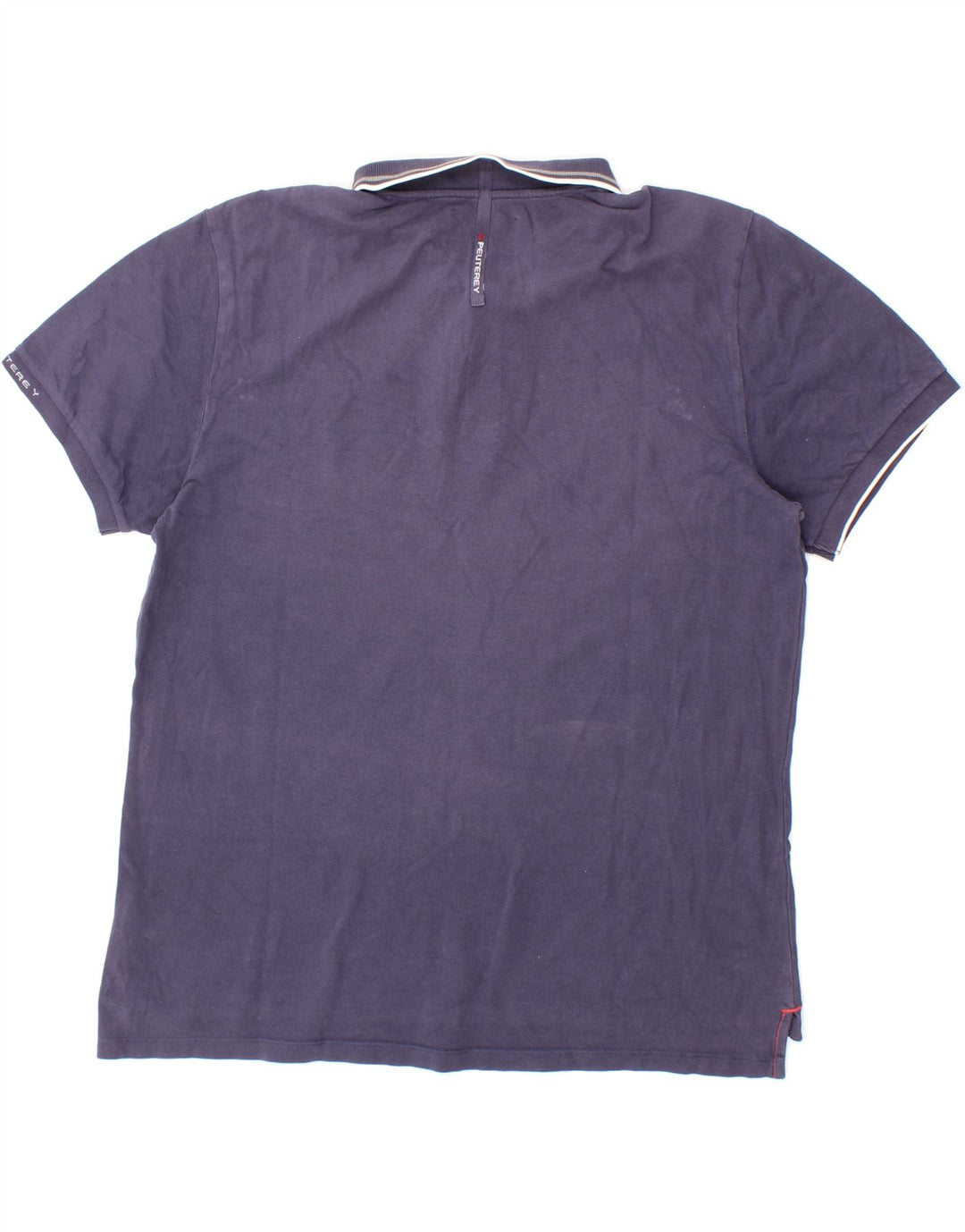 PEUTEREY Mens Polo Shirt Medium Navy Blue Cotton Vintage PEUTEREY and Second-Hand PEUTEREY from Messina Hembry 