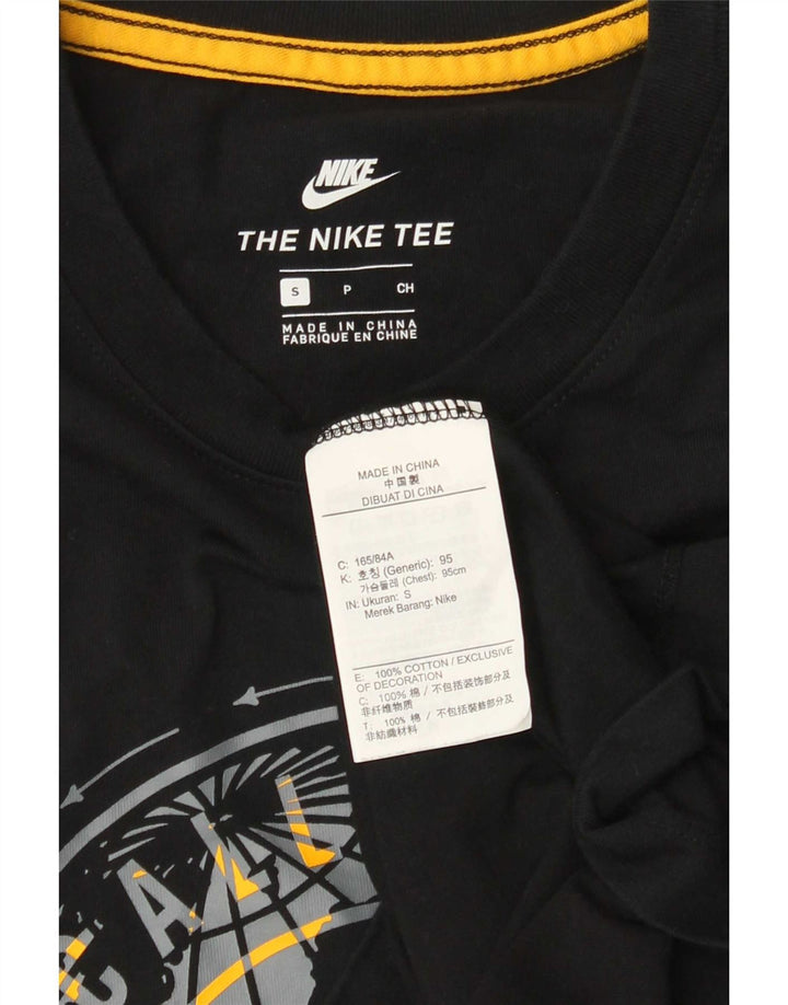 Nike Mens Graphic T-Shirt Top Small Black Cotton