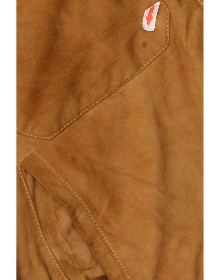 Jaqueta masculina vintage de camurça EU 54 XL couro bege