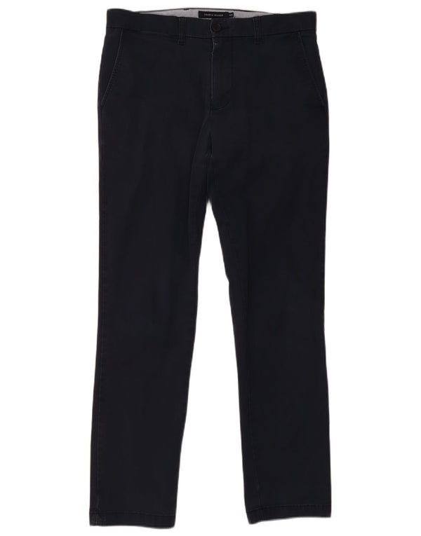Tommy Hilfiger Pantalón chino slim fit para hombre W32 L32 Algodón azul marino