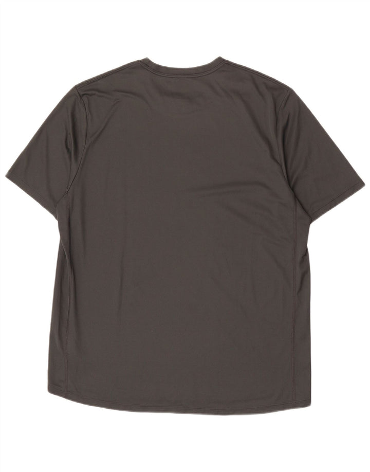 Nike Mens Dri Fit Graphic T-Shirt Top Large Grey Polyester