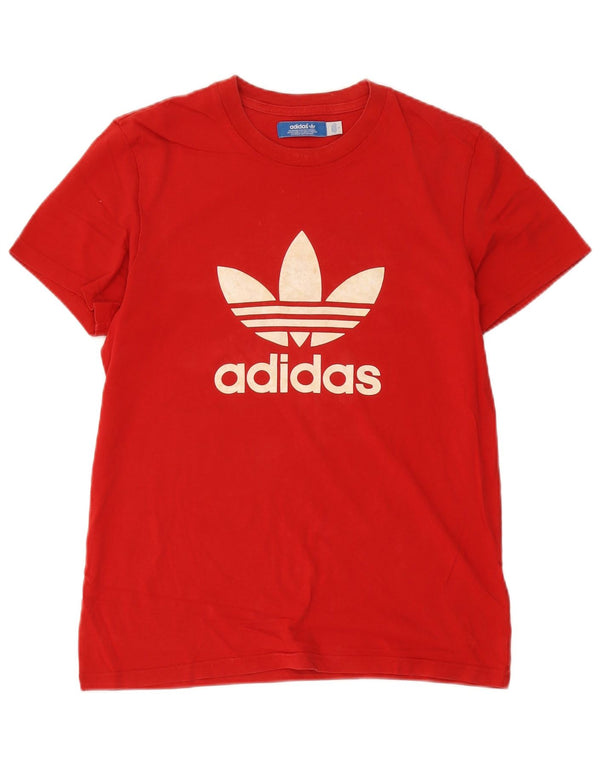 Adidas Mens Graphic T-Shirt Top Small Red Cotton