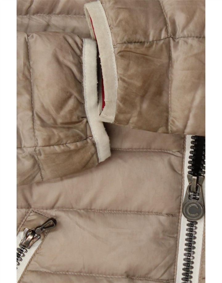 Colmar Womens Hooded Padded Jacket IT 40 Small Beige