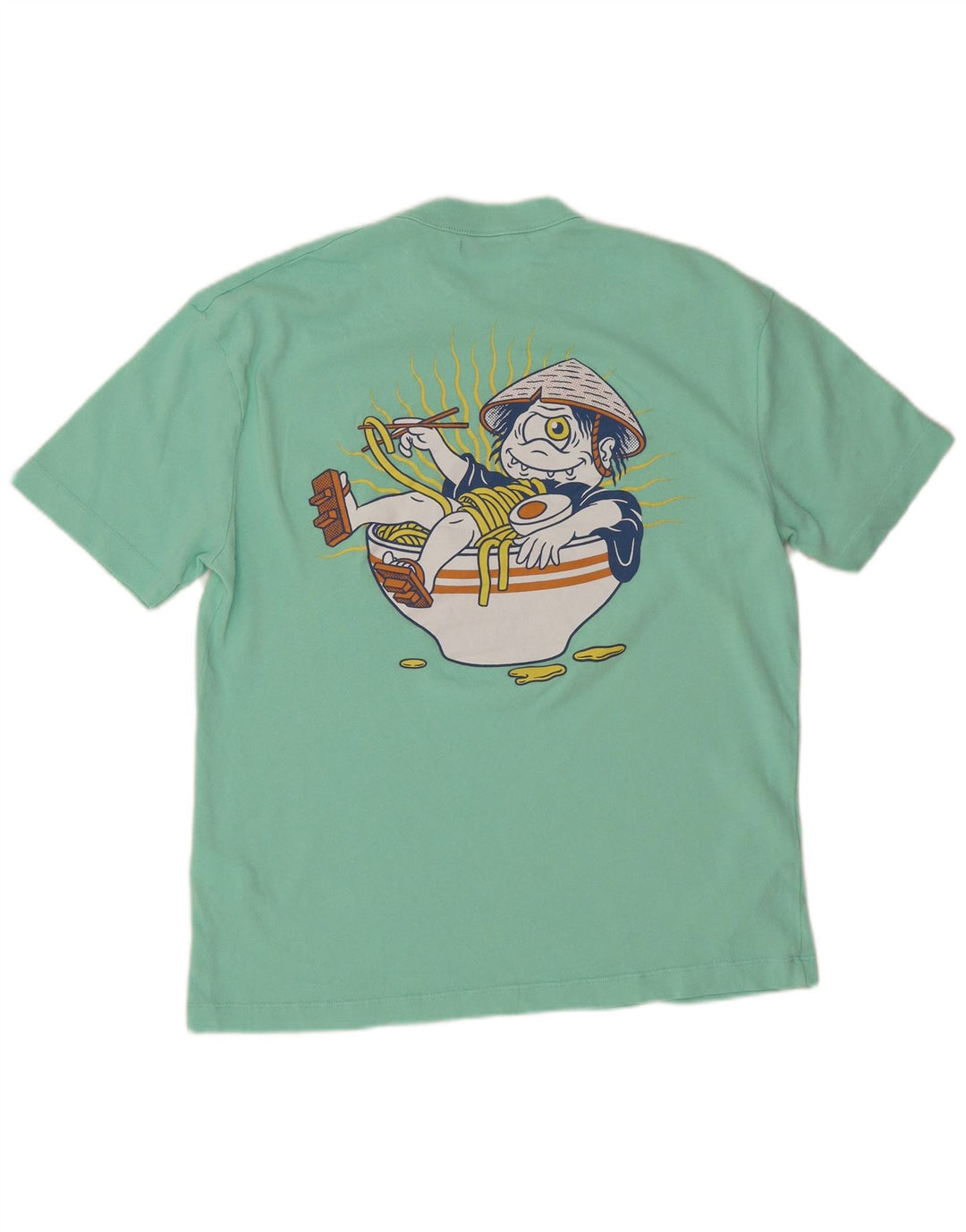 T-shirt grafica da uomo Zara Top in cotone verde medio