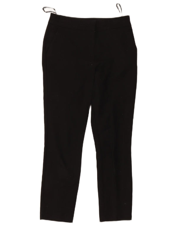 Warehouse Womens Slim Cropped Trousers UK 8 Small W30 L25 Black Cotton