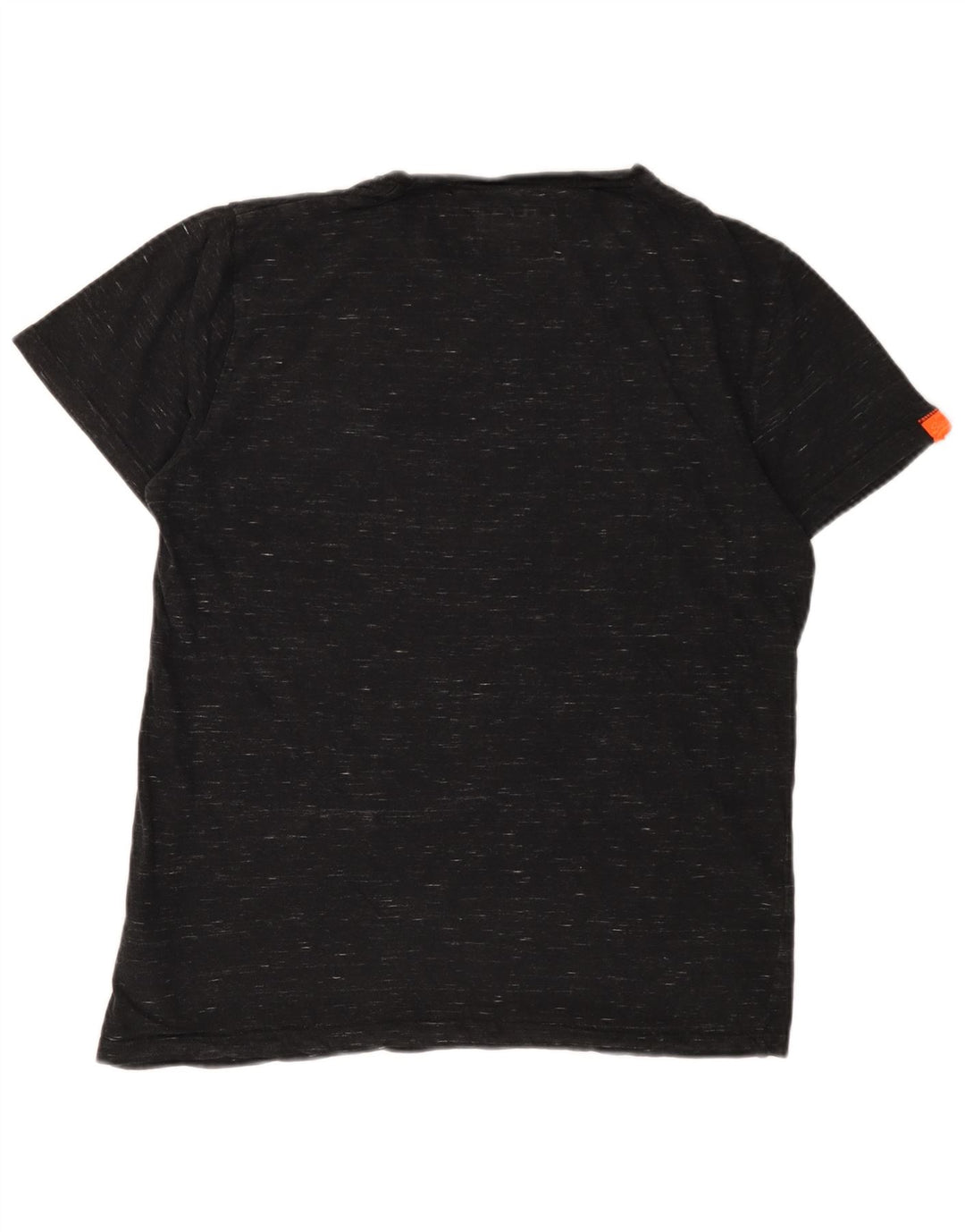 SUPERDRY Herre T-shirt Top Medium Sort Flecked Bomuld