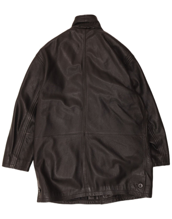 Vintage Mens Regular Fit Leather Jacket UK 40 Large Black