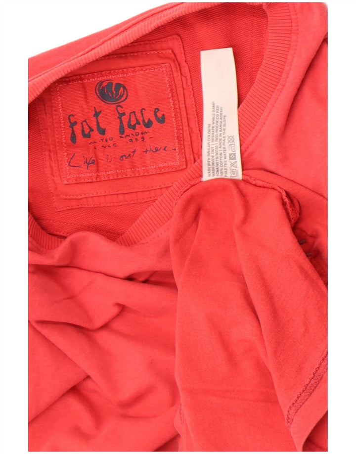 Fat Face Herren T-Shirt Top Large Rot Baumwolle