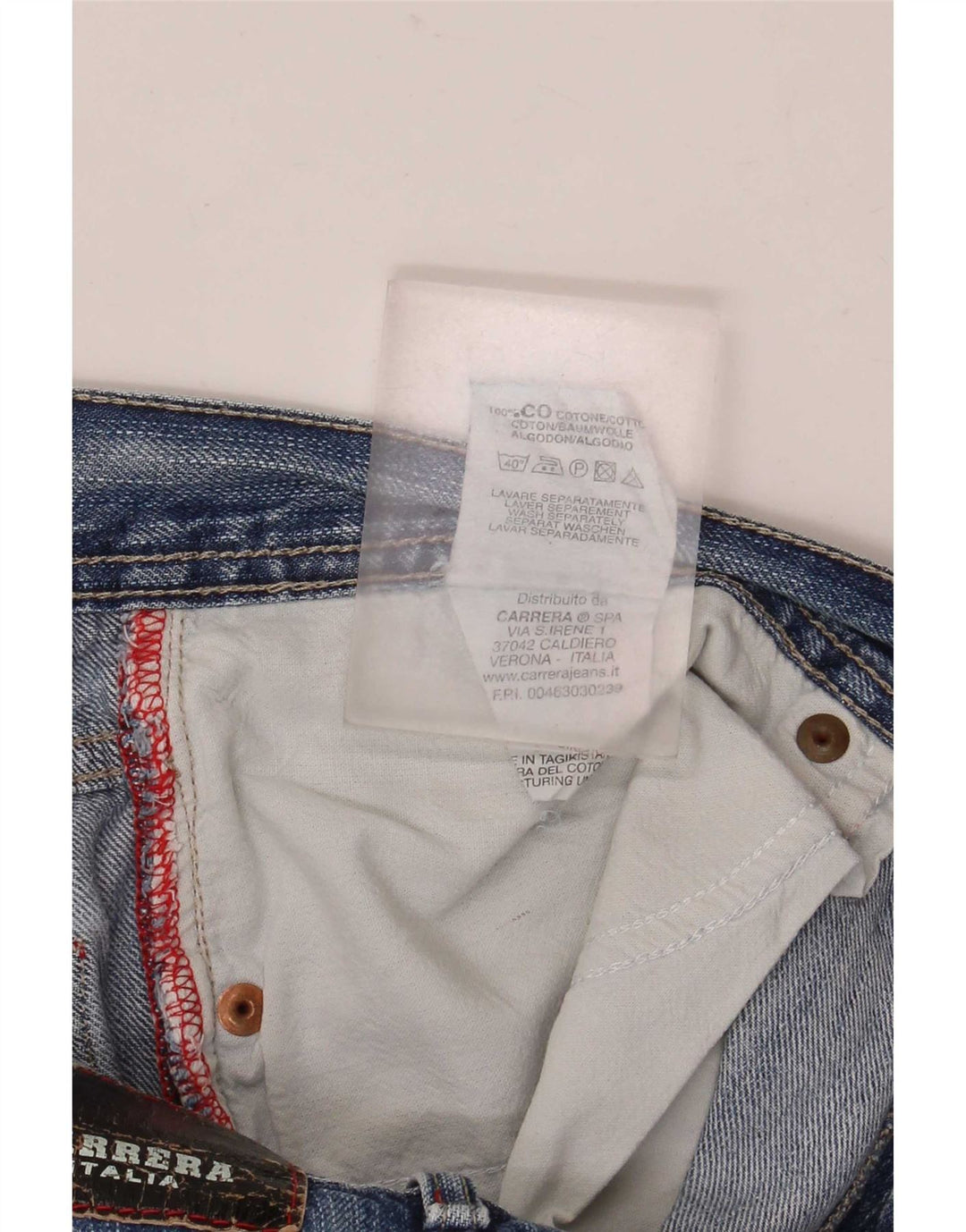 Carrera Mens Straight Jeans W36 L30 Blue Cotton